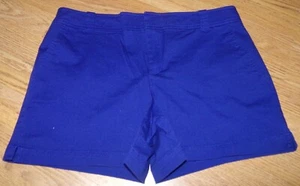 NYC NEW YORK & CO. WOMENS SIZE 10 ROYAL BLUE SHORTS INSEAM 4" COTTON BLEND - Picture 1 of 2