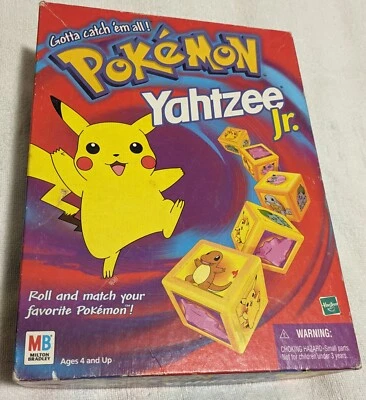 Vintage 1999 Pokemon Yahtzee Jr. Board Game Pikachu Milton Bradley - Image 1 of 4