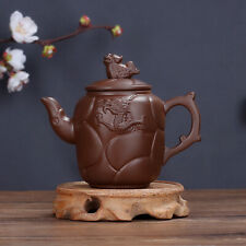 Chinese Yixing Zisha Clay Pottery Teapot Hand Carved Dragon Clay Pot 200 cc