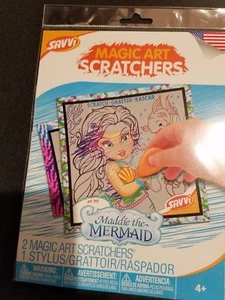 Maddie The Mermaid Magic Art Scratchers 2 Scratchers + Scratching Stylus - Picture 1 of 1