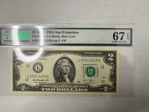 2013 $2 Dollar FRN PMG 67 EPQ L03013229A DP-405 - Picture 1 of 4