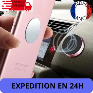 Support de Téléphone Voiture Magnétique Rapide Facile Rotation 360° - Photo 1 sur 4