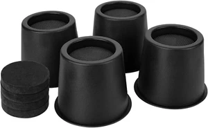 Round Bed Risers 4 Inch Heavy Duty Furniture Risers Set of 4 Pieces - Picture 1 of 12