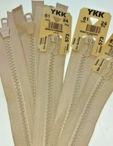 YKK CHUNKY OPEN END ZIPS SEPARATING ZIPS JACKETS ANORACKS LUGGAGE COATS (SALE) - Picture 1 of 8