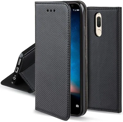 CUSTODIA LIBRO PER HUAWEI MATE 10 LITE - COVER SMART MAGNET CASE NERO - Immagine 1 di 4