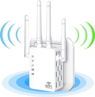 2024 WiFi Extender - Wireless Signal Repeater Booster up to 9800 sq.ft - 1200Mbp - Image 1 of 4