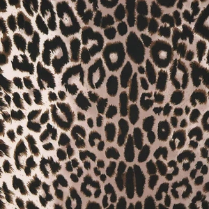 Leopard Jersey Fabric - 2 way scuba stretch dress fabric Brown Animal Spot Print - Picture 1 of 3