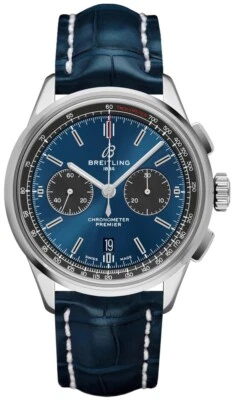 Breitling Premier B01 Self-Winding Blue Dial Mens Chronograph Luxury Watch - Image 1 of 4