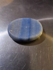 Natural Blue Aventurine Oval Worry Stone - Picture 1 of 13