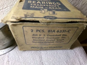 1 set NOS Ford rear main bearing 81A6331-C .010 US fit 1939-1948 Ford and Merc - Picture 1 of 4