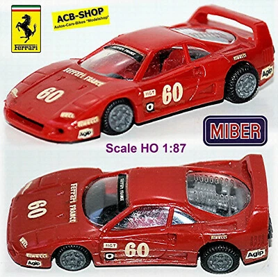 Ferrari F40 Imsa 1990 #60 Jean Alesi Motorismo Serie Rosso 1:87 Miber 2262 - Immagine 1 di 4