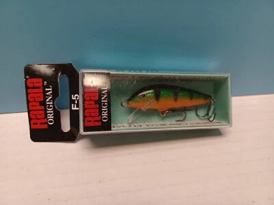 Rapala - F-5 - Señuelo de pesca flotante original - Percha - Nuevo Foto 1 de 2