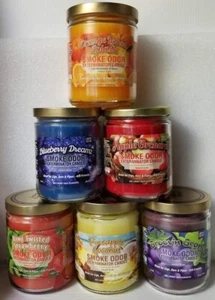 Smoke Odor Exterminator 13 oz Jar Orange Lemon Splash Assorted Set of 6 Candles. - Picture 1 of 8