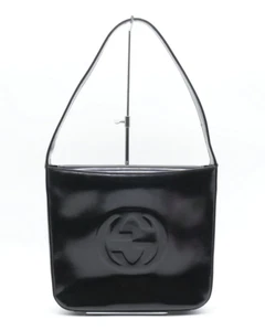 GUCCI Shoulder Bag Soho Interlocking GG Black Authentic - Picture 1 of 18