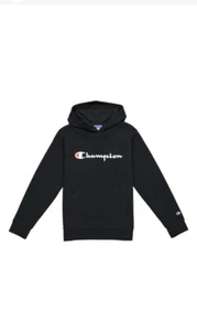 Champion Hoodie Big Kids Boys Sweatshirt Powerblend Fleece Classic Script Logo - Picture 1 of 2