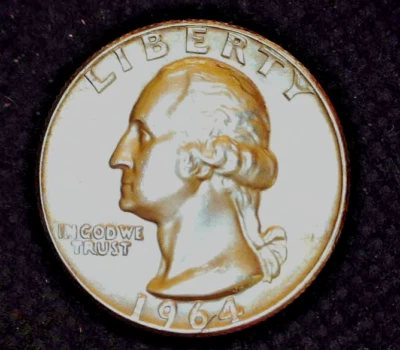 {  1964-D Washington Quarter  "D" Mint Mark Error - Image 1 of 4