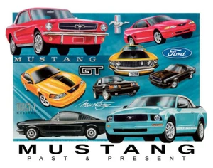 FORD Mustang Car Chronology Past & Present Collage Tin Sign NEW UNUSED - Picture 1 of 1