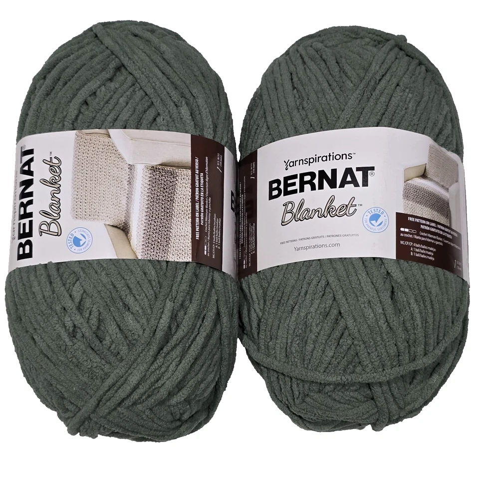 Bernat Blanket Yarn 10.5oz 300g - Smokey Green
