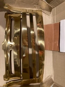 Fire front ash pan cover in Brass. - Picture 1 of 6