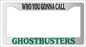 Chrome License Plate Frame GhostBusters (Green) Auto Accessory 11 - Picture 1 of 1