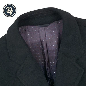 VTG 42 R Alexandre London Solid Black Pure New Wool Over Coat Made England - Picture 1 of 11