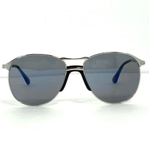 Gafas de sol Persol 2649-S Aviator Pilot lentes plateadas/azules 55-16-145 - Imagen 1 de 16