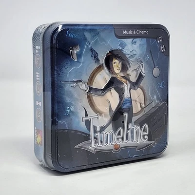 Timeline Music & Cinema Card Game Tin Box Asmodee 2016 Factory Sealed NEW  - Image 1 of 4