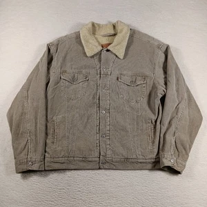 Vintage Levis Jacket Mens XL Tan Corduroy Sherpa Lined Relaxed Trucker Type 3 - Picture 1 of 10