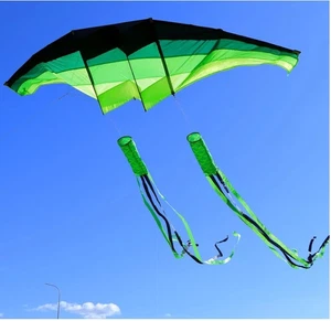 Enorme cometa planeadores 3D para adultos, 120" en gigante individual 120", negro, verde, amarillo - Imagen 1 de 5