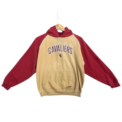 Vintage Reebok Cleveland Cavaliers Sweatshirt Mens Small Raglan Distressed NBA - Image 1 of 4