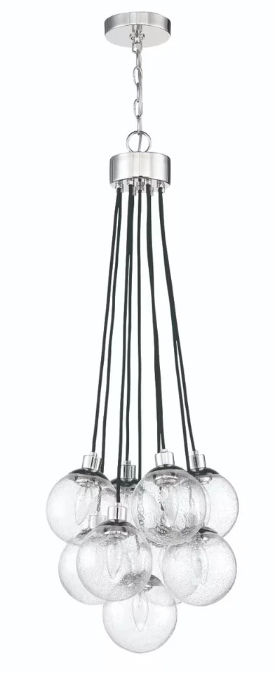 Chrome Nine Light Pendant from the Que Collection - Image 1 of 1