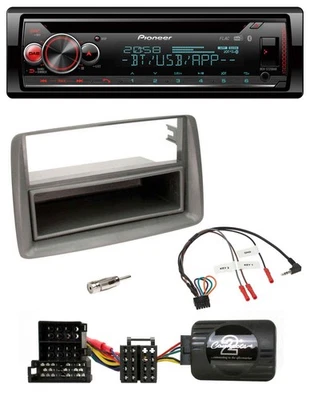 Pioneer Lenkrad DAB CD Bluetooth USB Autoradio für Alfa GT 147 Ablage silber - Bild 1 von 4