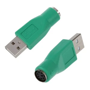 2 X PS/2 Female To USB Male Adapter Converter for Keyboard Mouse D1O35783 - Picture 1 of 4