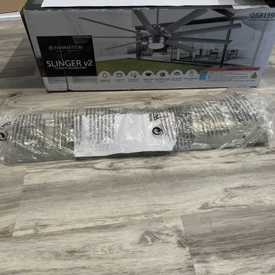 Fanimation Slinger V2 72 Inch Ceiling Fan gray Finish Parts - 9 Blades - Image 1 of 3
