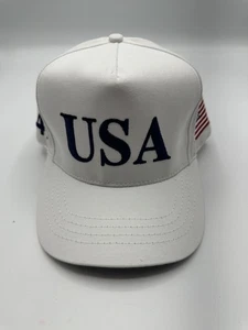 Auténtico sombrero de camionero Cali-Fame MAGA 45-47 Trump blanco hecho en Estados Unidos talla única - Imagen 1 de 6