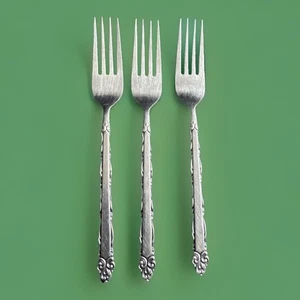3 pc. VTG EKCO Eterna Stainless MARY ELLEN Flatware Dinner Forks Japan 7 5/8" - Picture 1 of 7