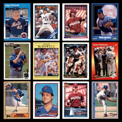 Roger McDowell Lot 12 Baseball Cards 1987 Fleer New York Mets Set Collection MLB - Image 1 of 4