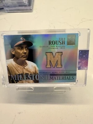 2002 Topps Tribute Edd Roush Milestone Materials game used bat - Image 1 of 2