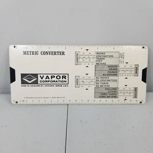 Vtg 1973  Advertising English Metric Converter Slide Rule Vapor Corporation - Picture 1 of 2
