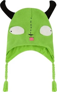Cappello Invader Zim Beanie, Gir Cosplay Adulto Peruviano Invernale Berretto in Maglia con - Foto 1 di 2