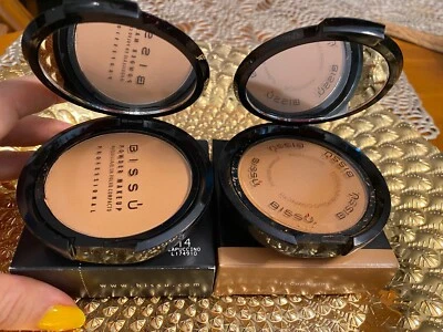 LOT OF TWO 2 BISSU PROFESSIONAL POWDER MAKEUP # 14 CAPUCCINO BEAUTY FACE PRESSED - Image 1 of 4