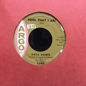 Etta James Dream / Fool That I Am 7" 45 rpm Argo Review Copy 5390 - Imagen 1 de 2