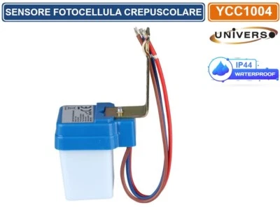 UNIVERSO YCC1004 SENSORE FOTOCELLULA CREPUSCOLARE IP44 PER LAMPADINE - Immagine 1 di 2
