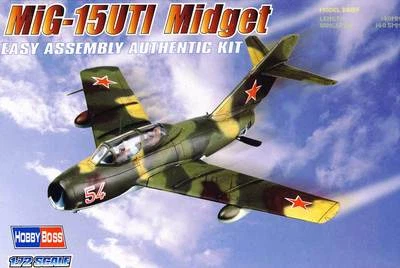 Hobbyboss MiG-15UTI Midget Rosso 54 Russia 1980 Iraq Tardi 1:72 Modello Kit - Immagine 1 di 2
