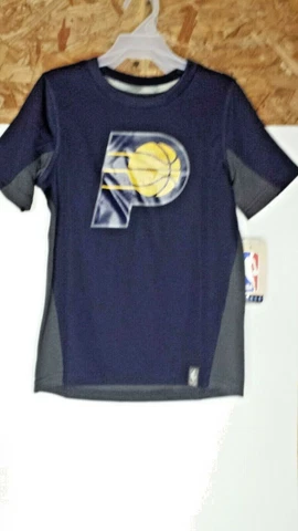 === NBA Prime Basketball  Indiana Pacers Jersey Shirt Kids L-7 with Dri-Tek === Cover
