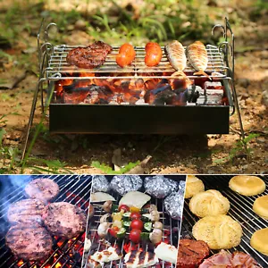 Parrilla de barbacoa portátil de carbón para camping al aire libre cocina de acero inoxidable - Imagen 1 de 12