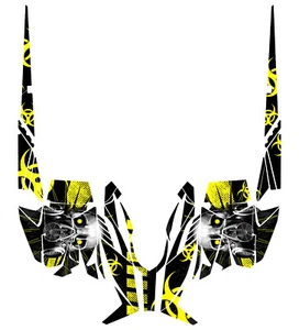 2012-2017 Arctic Cat Snow Pro SNOWMOBILE SLED TOXIC GRAPHIC KIT WRAP DECALS - Foto 1 di 1