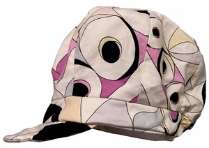 Emilio Pucci Pink Blue Peach Pastel Soft Fabrics Vintage Cabbie Newsboy Hats - Picture 1 of 7