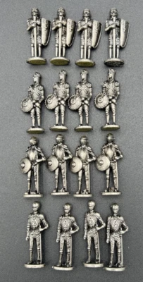 LOT of 12 Unbranded Medieval Knights 4 Different Armored Metal Figurines 1.5" - Image 1 of 4