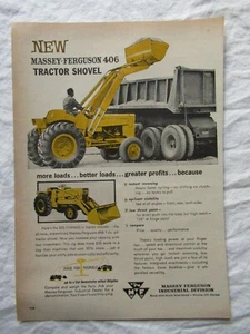 1959 Stampa AD Massey Ferguson MF 406 Caricapala 11X8" - Foto 1 di 1